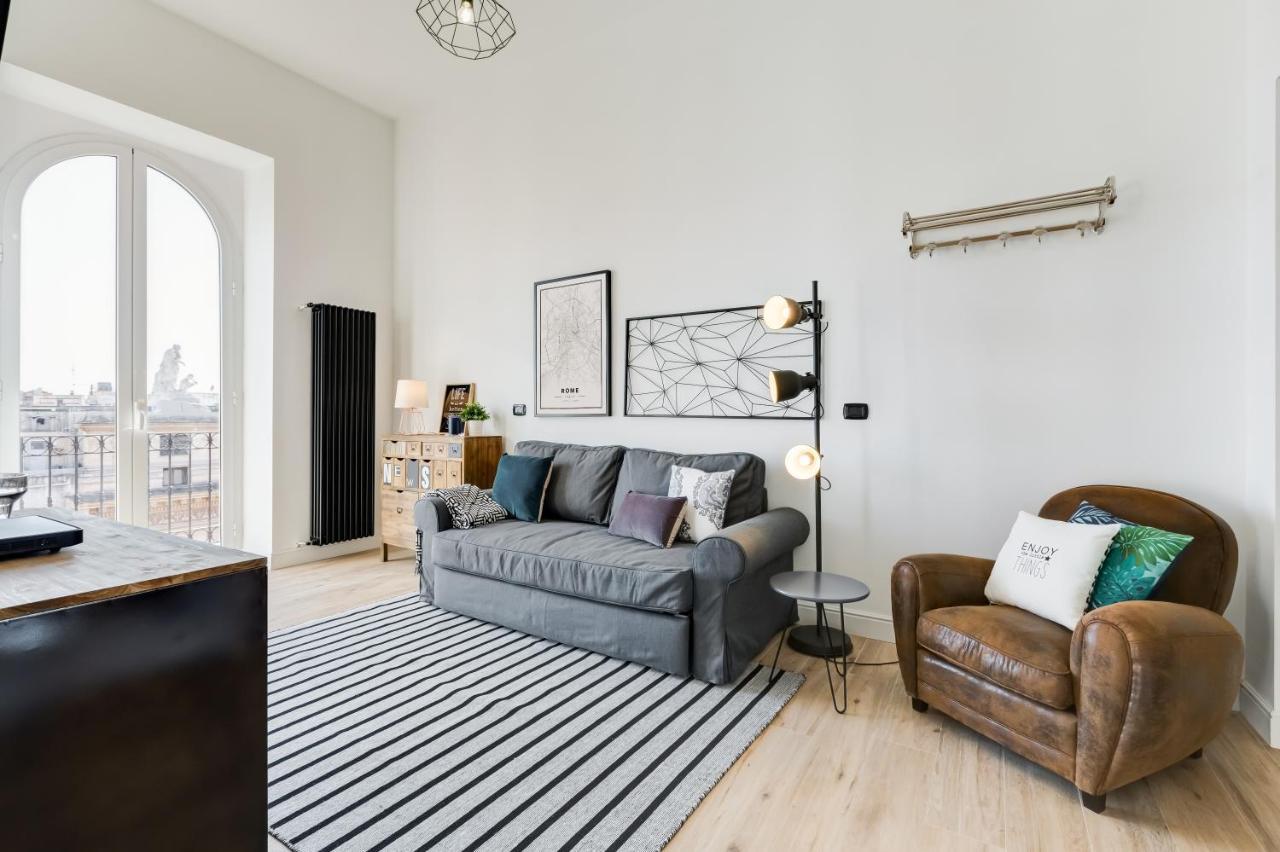 BMGA l Glam Industrial 3-Bed Apartment in Termini Rome Bagian luar foto